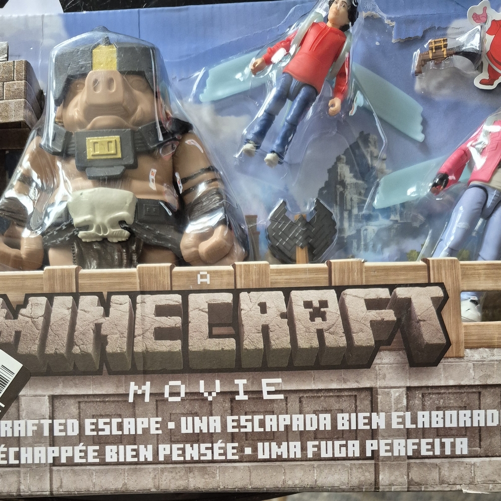 Mattel Minecraft Movie Action Figure Set - Brown, Blue, Red